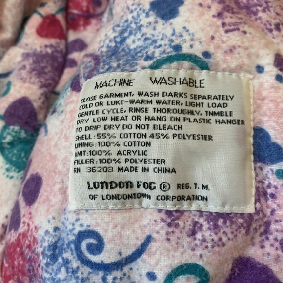 Toddler girls blue pink London Fog snowsuit and jacket 18 months hearts hooded - Picture 6 of 7